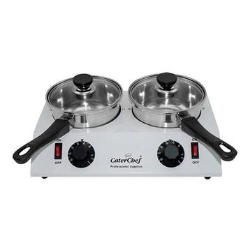 Sauzenwarmer 2-pans 2x700ml., Verzenden, Nieuw