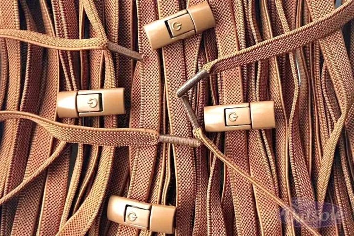 Elastische veters - Hazelnoot • 120  cm x 8 mm, Kleding | Heren, Schoenen, Ophalen of Verzenden