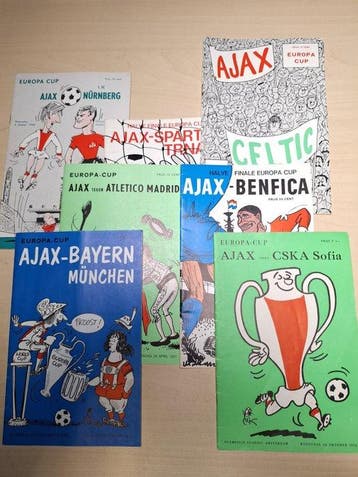 Originele programmaboekjes Ajax - Europa Cup - 1968-1973, Nieuw