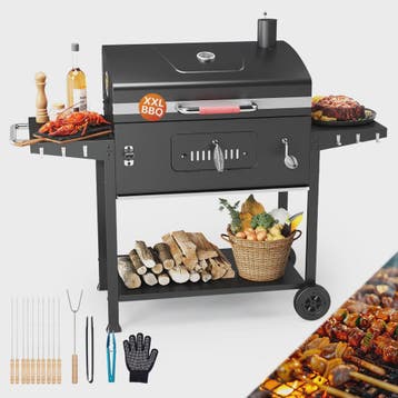 Devoko Professionele Koolbarbecue Trolley met Thermometer en, Tuin en Terras, Houtskoolbarbecues, Verzenden, Nieuw