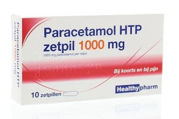 Paracetamol 1000 mg Healthypharm - 10 zetpillen, Verzenden, Nieuw