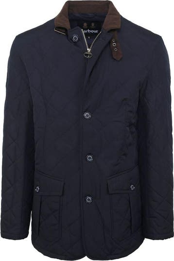 Barbour Jas Quilted Lutz Donkerblauw maat S Heren, Barbour, Nieuw, Maat 46 (S) of kleiner, Verzenden