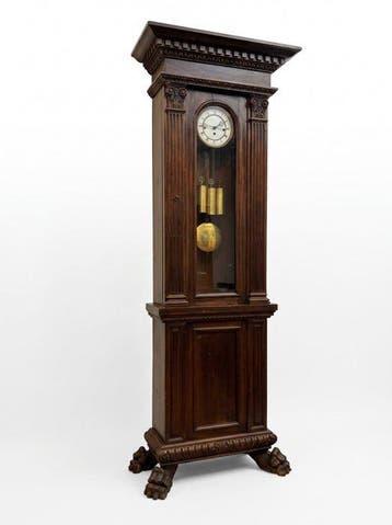 Staanse regulateur - - donker eikenhout - 1930-1940