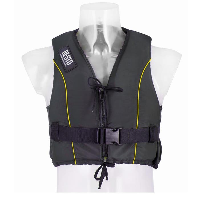 Zwemvest Besto Dinghy Zipper 50N All Black / Yellow-XLarge 5, Watersport en Boten, Watersportkleding, Nieuw, Ophalen of Verzenden