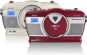 Draagbare Radio CD speler - FM Radio - Rood/Zilver - ICES, Audio, Tv en Foto, Verzenden, Zo goed als nieuw