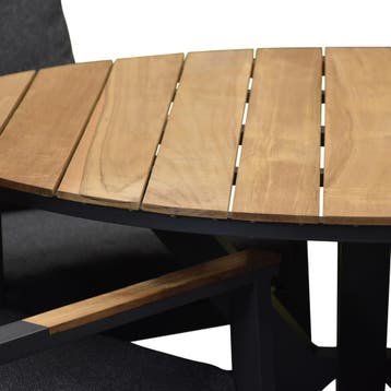 Quincy Kota dining tuinset 120xH75 cm rond 5 delig, Ophalen of Verzenden, Nieuw