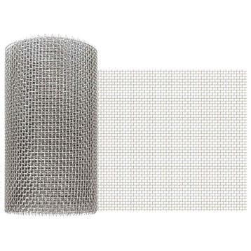 vidaXL Gaas Scherm 20 x 500 cm 6 Mesh RVS 201 Zilverkleurig, Verzenden, Nieuw, IJzer