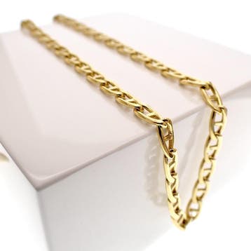 Urban gouden marine schakel ketting, Ophalen of Verzenden, Gebruikt, Goud, Goud