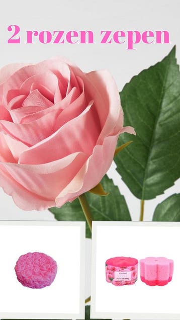 2 stuks Luxe Bulgaarse rozen zepen - heerlijk geuren -, Nieuw