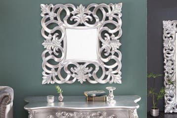 Elegante wandspiegel VENICE 75x75cm zilver antiek barokstijl, Huis en Inrichting, Woonaccessoires | Spiegels, Ophalen of Verzenden