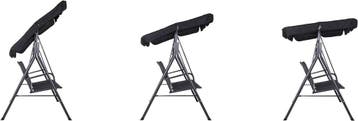 Schommelbank Grijs 3 Zit | Veren Comfort | Beste Prijs, Tuin en Terras, Tuinstoelen, Ophalen of Verzenden, Nieuw, Metaal, Verstelbaar