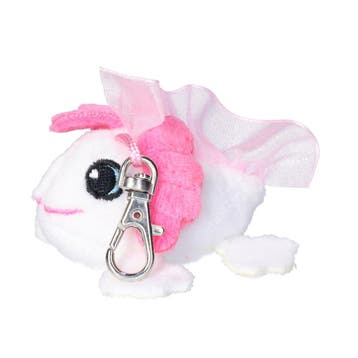 Nature Planet axolotl sleutelhanger - pluche - wit - 6 cm, Verzenden, Nieuw