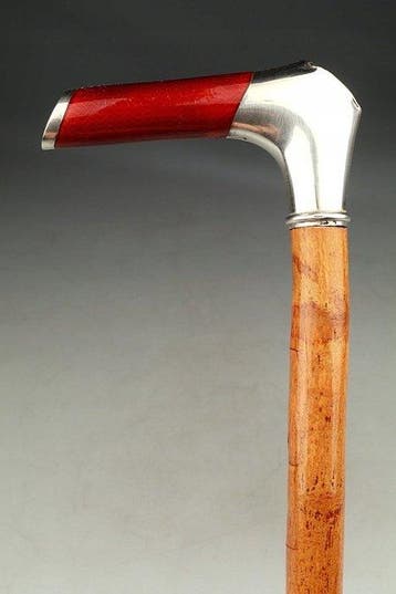 Wandelstok - .875 (84 Zolotniki) zilver, Antiek en Kunst