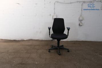 Tweedehands Heavy Duty Bureaustoel Zwart 3D armleggers, Verzenden, Gebruikt, Bureaustoel