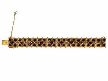 Armband - 18 karaat Geel goud - 3.40ct. tw. Robijn - Diamant, Nieuw