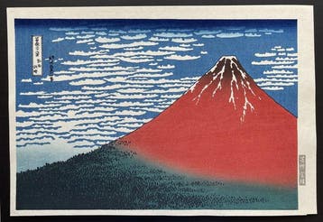 Fine Wind, Clear Morning - Red Fuji - Katsushika Hokusai