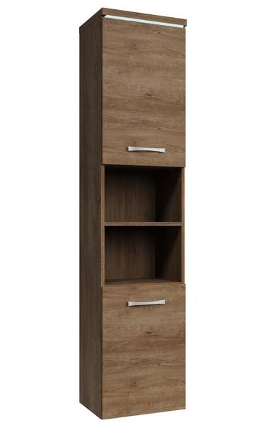 Badkamerkast Paso 35 x 35 x 160 cm Bruin Eiken Kolomkast, Verzenden, Nieuw, (Half)hoge kast