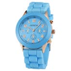 Fako - Horloge - Geneva - Siliconen Candy - Lichtblauw, Verzenden, Nieuw