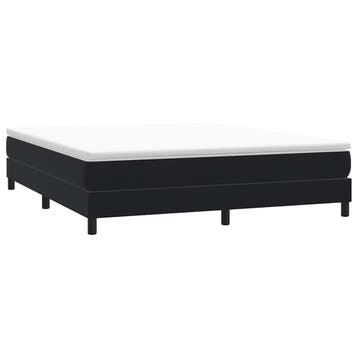 vidaXL Boxspring zonder matras fluweel zwart 180x210 cm, Verzenden, Nieuw, Zwart, Stof