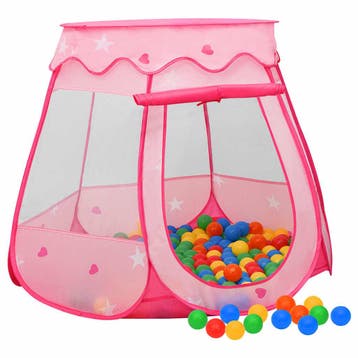 vidaXL Kinderspeeltent met 250 ballen 102x102x82 cm roze, Verzenden, Nieuw