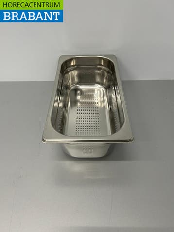 RVS Geperforeerde Gastronorm Bak GN Bak 1/3 GN Diepte 100 mm, Ophalen of Verzenden, Nieuw in verpakking