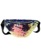 Heuptasje Pailletten Rond Oliekleurig Heuptas Omkeerbare Seq, Sieraden, Tassen en Uiterlijk, Tassen | Damestassen, Ophalen of Verzenden