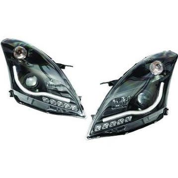 Koplampen Suzuki Swift 10- Tube Light LED Zwart, Ophalen of Verzenden, Nieuw