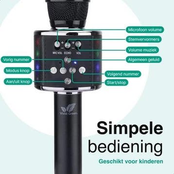 Karaoke microfoon Inc. opbergcase Voor kinderen en Volwassen, Muziek en Instrumenten, Verzenden, Zo goed als nieuw