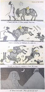 Spotprent over de opkomst van de Wafd-partij in Egypte, Verzenden