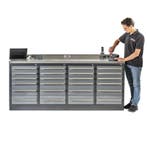 Professionele werkbank – montagetafel 215 x 70 x 95 cm. met, Doe-het-zelf en Verbouw, Werkbanken, Ophalen of Verzenden, Nieuw