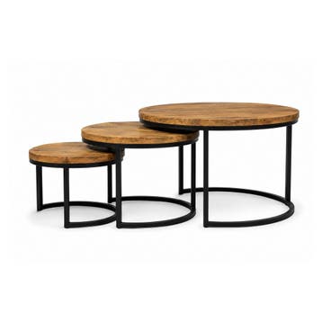 Salontafel S/3 Dublin mango naturel, Ophalen of Verzenden, Nieuw