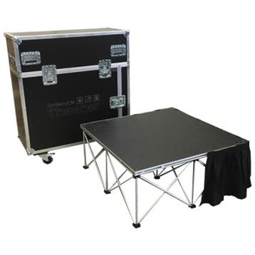 Podium opvouwbaar 6m2 incl. transport flightcase, Nieuw