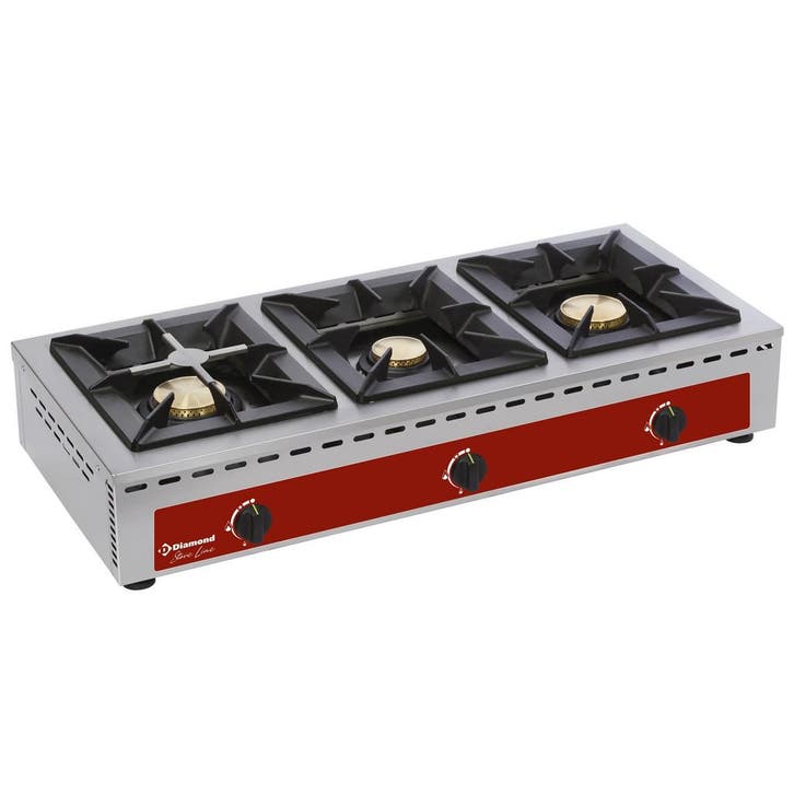 Tafelfornuis | 3 Branders | 7+5+7kW | 1005x510x195(h)mm, Zakelijke goederen, Horeca | Keukenapparatuur, Nieuw in verpakking, Verzenden