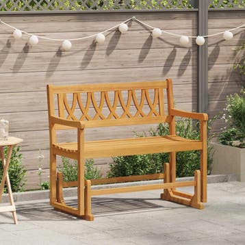 vidaXL Tuin Glider Bank Naturel 110 x 59 x 97 cm Massief, Verzenden, Nieuw