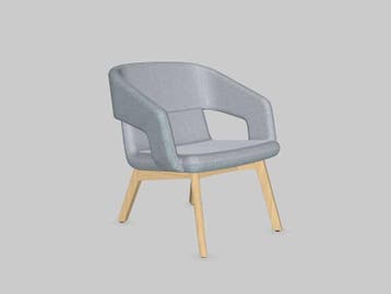 Vergader/loungestoel Twist&Sit houten 4-poots, Nieuw in verpakking