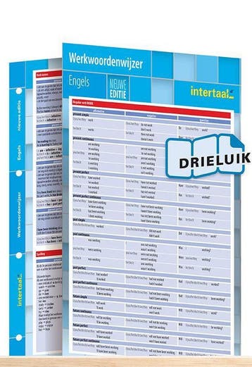 Werkwoordenwijzer Engels - nieuwe editie uitklapkaart, Verzenden, Zo goed als nieuw, De Vries