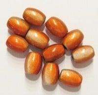 10 x 3D miraclekraal, ovaal oranje/wit 11 x 8 mm gat c.a...., Ophalen of Verzenden, Nieuw, Kraal