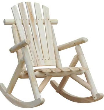 Houten tuinschommelstoel – fauteuil met hoge rugleuning, Tuin en Terras, Tuinstoelen, Verzenden, Nieuw