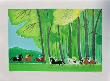 Serge Lassus (1933) - Cavaliers en été