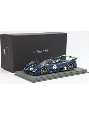 2021 PAGANI HUAYRA R MATT/GLOSS BLUE BBR MODELAUTO 061/100, Nieuw