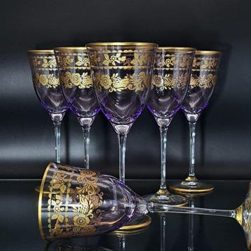 Artemisia - Drinkset (6) - Kristal, gouden zecchino