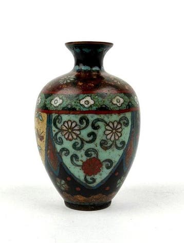 Vaas - Messing, Emaille - Japan - Meiji periode (1868-1912)
