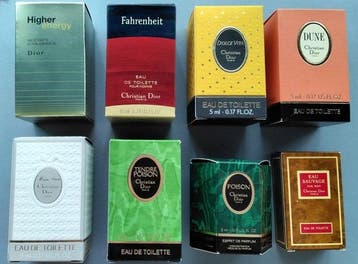 Dior - Parfumfles (8) - Glas - Nieuwe Vintage-miniaturen