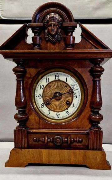 Slingerklok - Junghans - Vintage Hout, Messing - 1880-1920