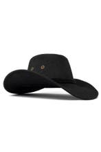 Cowboyhoed Zwart Flax Lichtgewicht Zwarte Linnen Cowboy West, Ophalen of Verzenden, Nieuw, Overige maten, Carnaval