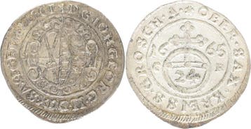 1/24 taler, daalder (groschen) 1665, Sachsen-kurlinie ab..., Verzenden