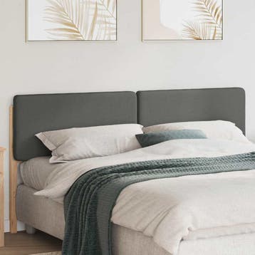 vidaXL Gestoffeerd hoofdbord Bruin en Licht Grijs 180 cm, Verzenden, Nieuw, Bruin, Hout
