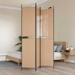 vidaXL 3-Panel Room Divider Beige 150 x 220 cm Stof, Huis en Inrichting, Verzenden, Nieuw