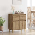 vidaXL Dressoir met lade Artisan Eiken 60 x 35 x 70 cm, Verzenden, Nieuw, Overige houtsoorten, Minder dan 50 cm