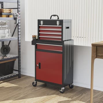 Mobiele Werkplaatswagen met Gereedschapskoffer, 5 Lades en A, Verzenden, Nieuw